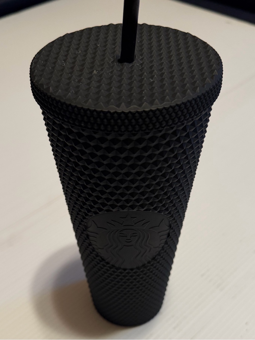 Starbucks Matte Black Textured Tumbler with Straw